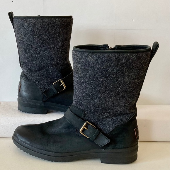 Women’s leather and wool UGG boots size 10 - Picture 1 of 8